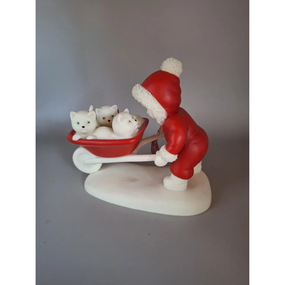 Snow Babies Department 56 Babies on the farm, Kitten Courier